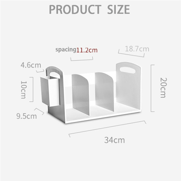 Simple Iron Bookshelf Student Desk Book Storage Rack — view 4