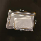 3 PCS Bill Bag Business Card Pull-edge Loose-leaf Pocket Insert PVC Zipper Storage Bag — view 5