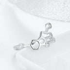 Bee Honeycomb S925 Sterling Silver Open Ring — view 3