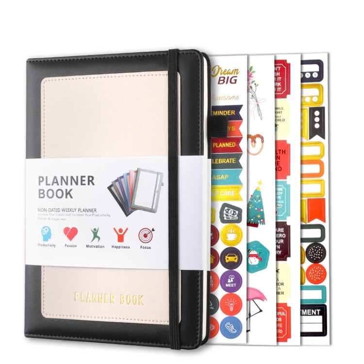 YMX-018 A5 Weekly Plan Monthly Plan Book Self-Regulation Strap Notebook — Without Sticker