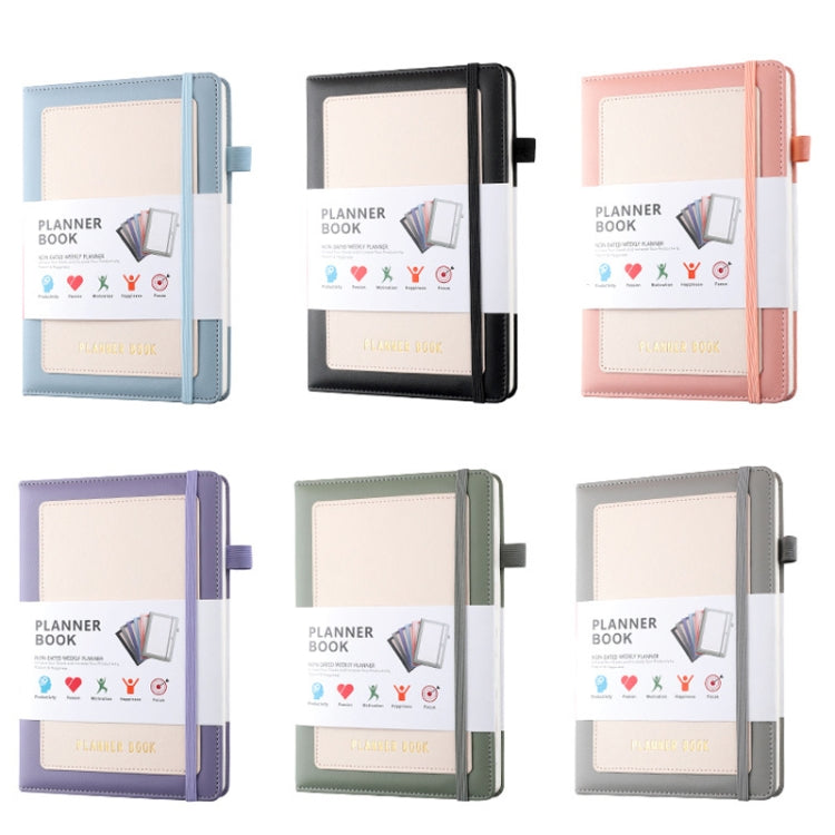 YMX-018 A5 Weekly Plan Monthly Plan Book Self-Regulation Strap Notebook