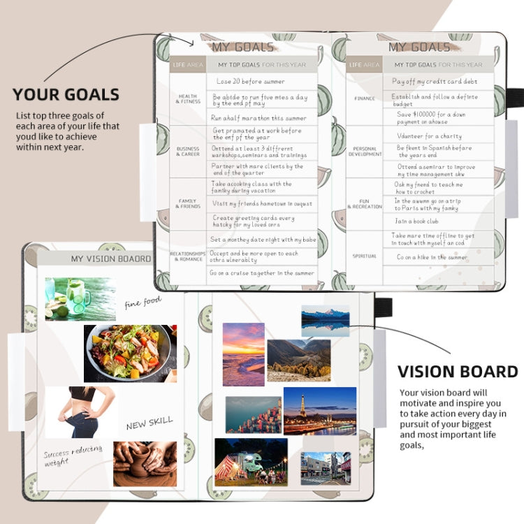 YMX-018 A5 Weekly Plan Monthly Plan Book Self-Regulation Strap Notebook