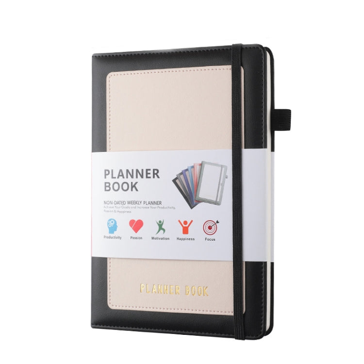 YMX-018 A5 Weekly Plan Monthly Plan Book Self-Regulation Strap Notebook — Green