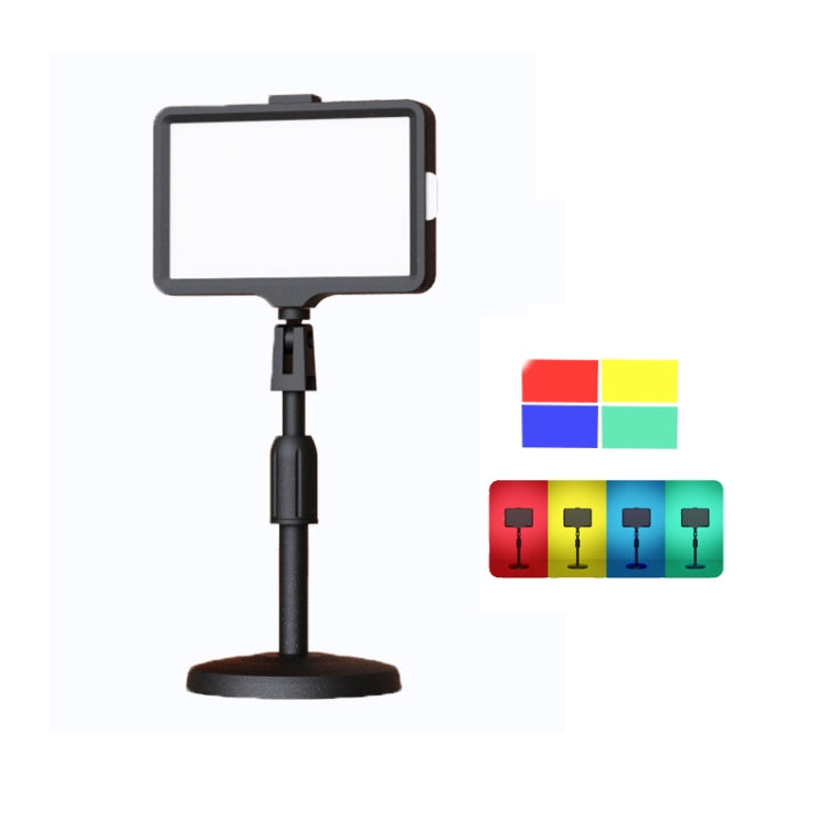 6 Inch 3200-5500K Three-color Temperature Photography Flat-panel Live Fill Light, Spec: — Small Tripod