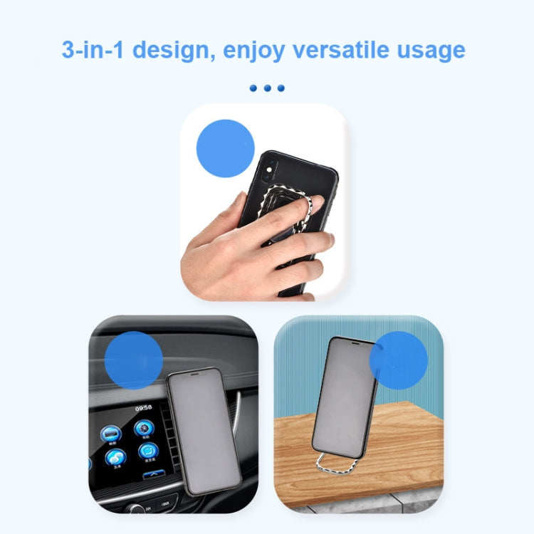 Metal Car Mobile Phone Folding Bracket Ring Buckle Paste Bracket, Style: