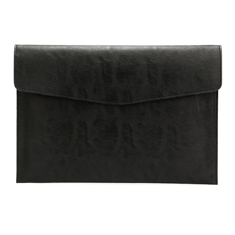 PU Leather Litchi Pattern Sleeve Case For 14 Inch Laptop, Style: — Single Bag  (Dark Brown)