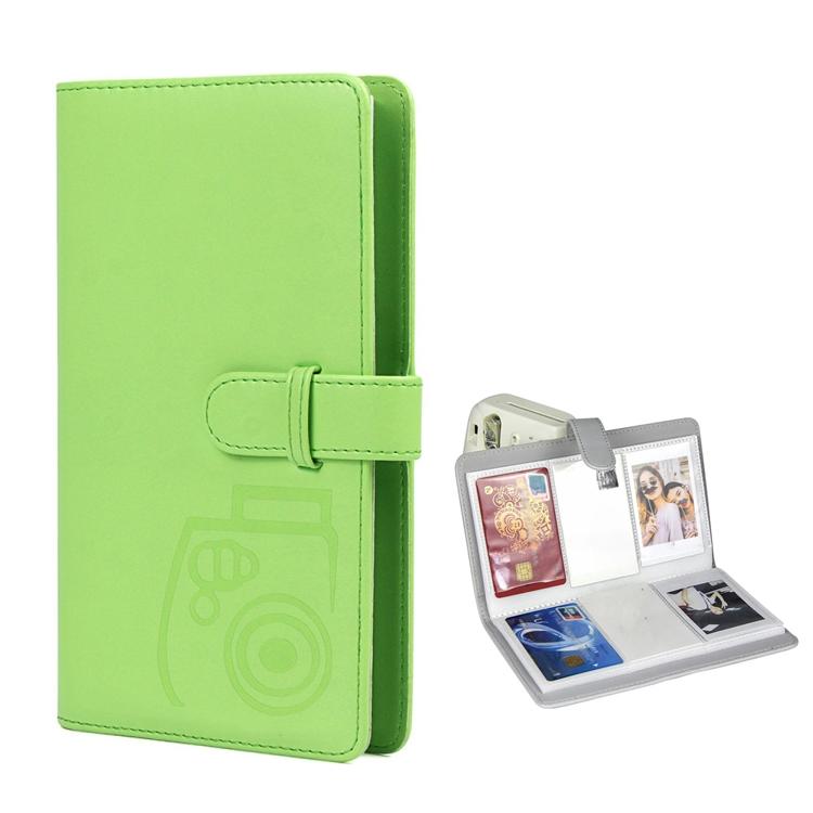 3-Inch Photo Album Holds 96 Photos PU Leather Large Capacity Storage Case with Multi-Pocket Pages — Dark Blue