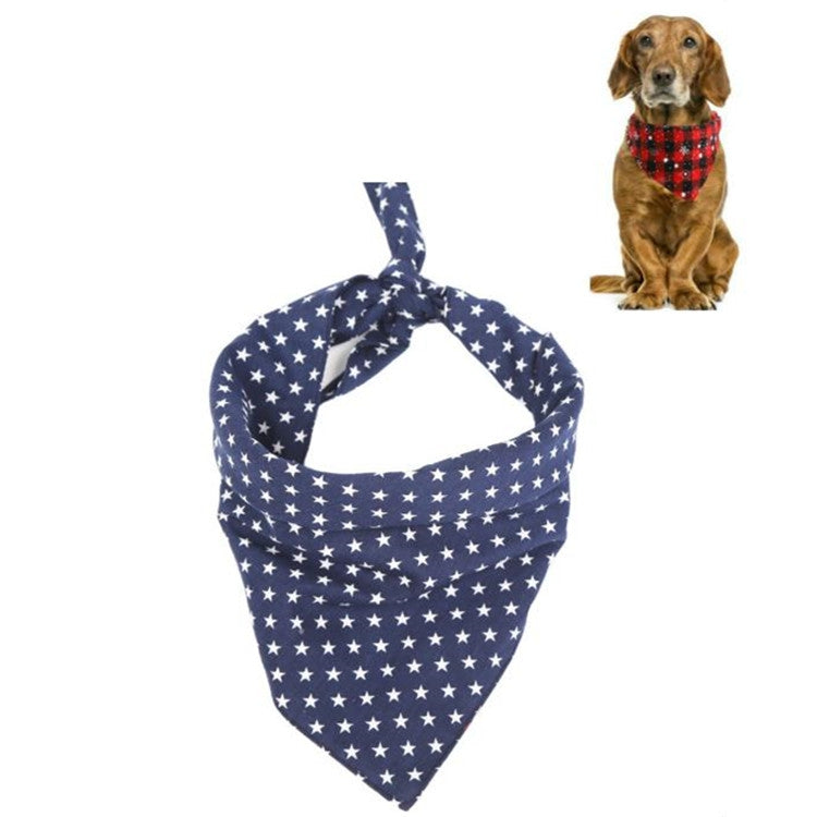 Pet Triangle Towel Christmas Snowflake Dog Saliva Towel — view 9