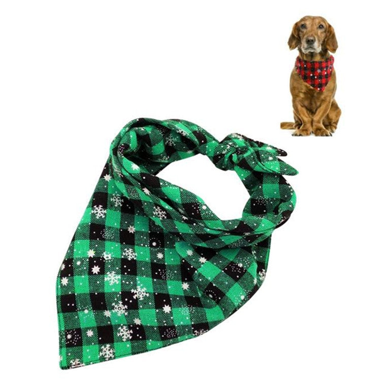Pet Triangle Towel Christmas Snowflake Dog Saliva Towel — view 11