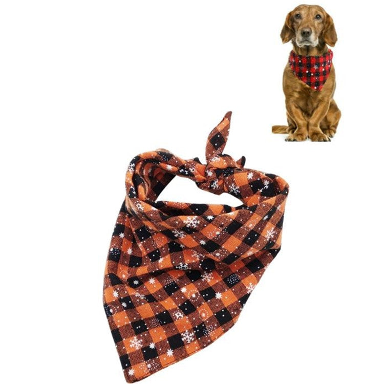 Pet Triangle Towel Christmas Snowflake Dog Saliva Towel — view 12