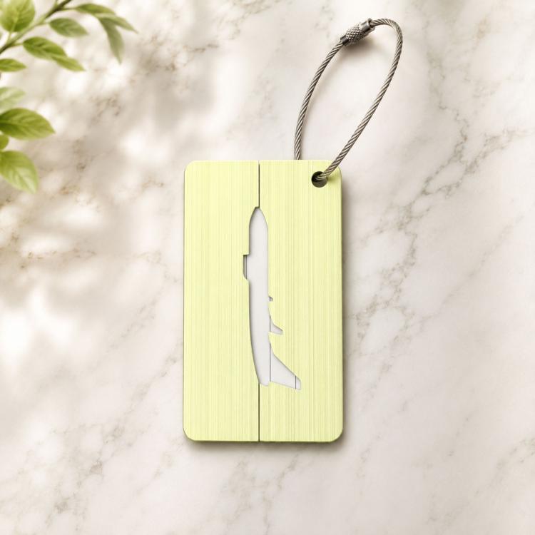 Brush Aluminum Luggage Tag Luggage Boarding Pass Check Tag — view 7