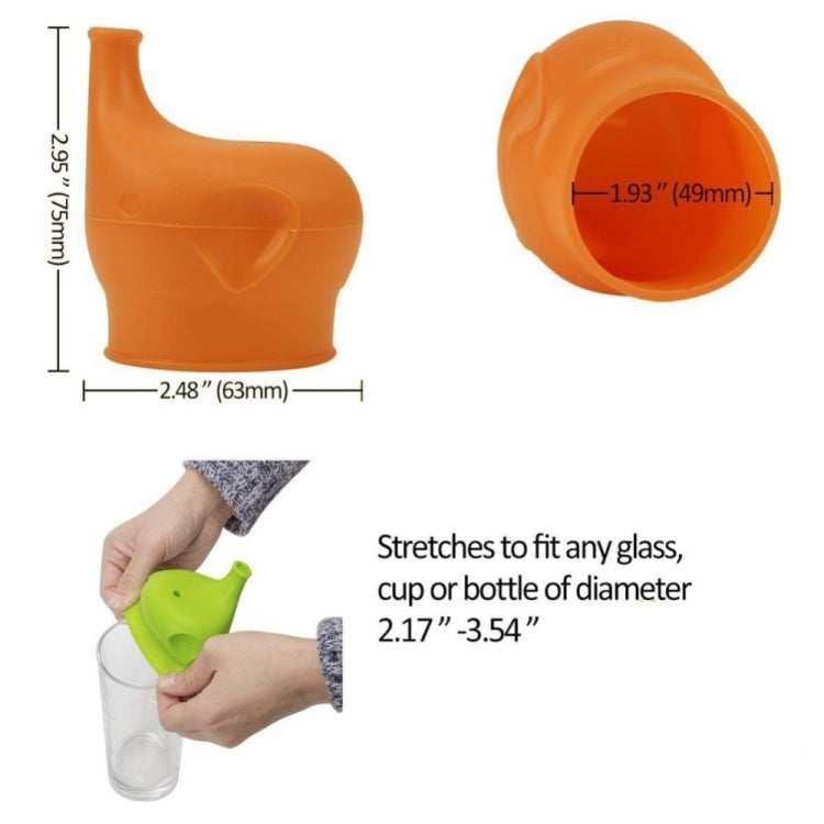 Food Grade Silicone Soft Bottle Cap Straw Accessories Elephant Spill Proof Leak Proof Bottle Cap