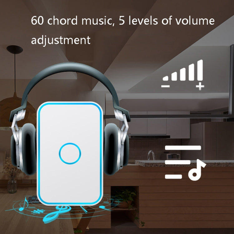 CACAZI A78 Long-Distance Wireless Doorbell Intelligent Remote Control Electronic Doorbell