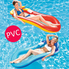 Adult Floating RowLounge Chair Water Toy Inflatable Bed with Armrest Hammock Back, Size: 160 x 90cm