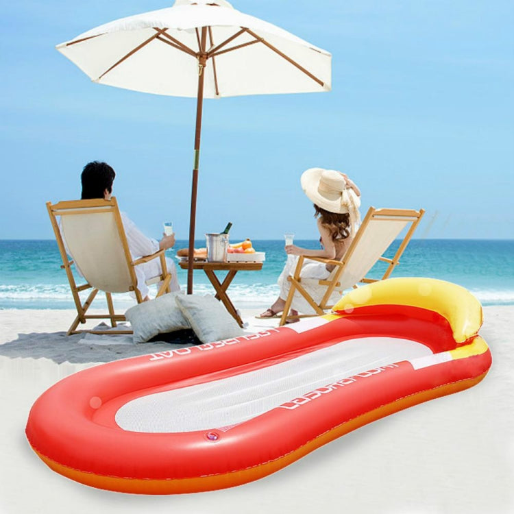 Adult Floating RowLounge Chair Water Toy Inflatable Bed with Armrest Hammock Back, Size: 160 x 90cm