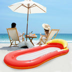 Adult Floating RowLounge Chair Water Toy Inflatable Bed with Armrest Hammock Back, Size: 160 x 90cm
