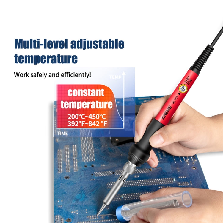 ANENG 60W Adjustable Temperature Electric Soldering Iron Welding Tool — US Plug
