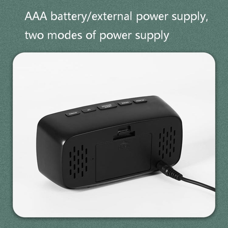 Battery Plug-In Dual-Purpose LED Clock Bedside Alarm Clock