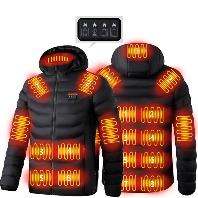USB Winter Electric Heated Jacket Warm Thermal Jacket — 19 Zone 4 Control Blue XXXXXL