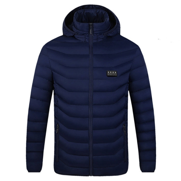 USB Winter Electric Heated Jacket Warm Thermal Jacket — 19 Zone 4 Control Black XXXXXL