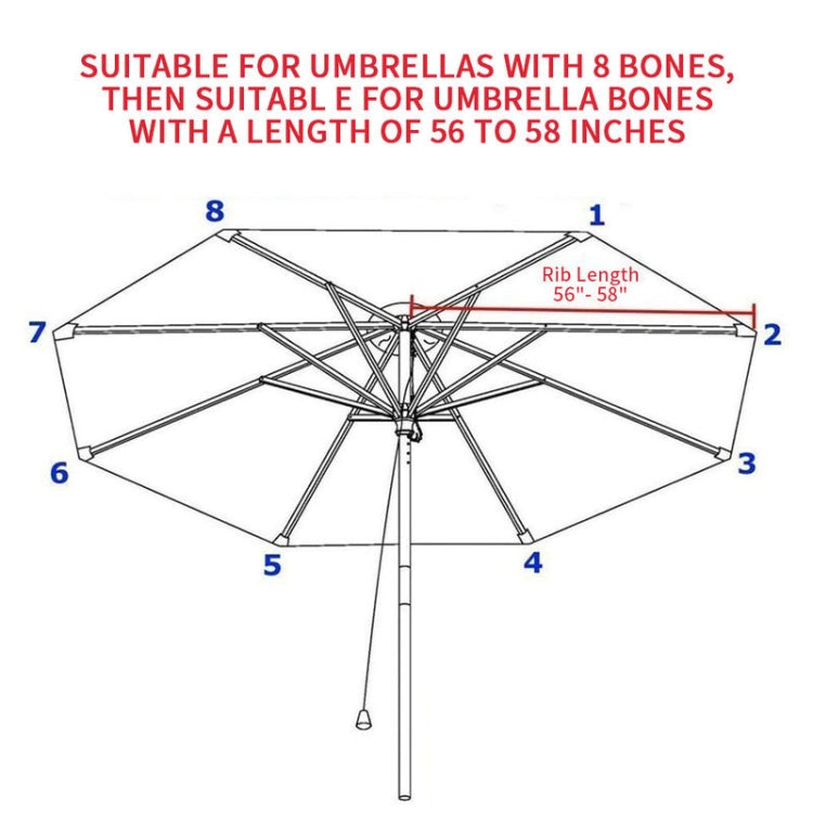 Polyester Parasol Replacement Cloth Round Garden Umbrella Cover
