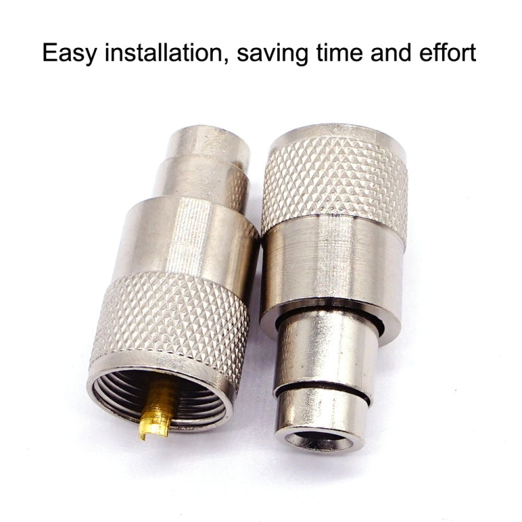10pcs UHF Male PL259 Connector RG8 / RG58 Cable Lug Antenna Connector — view 4