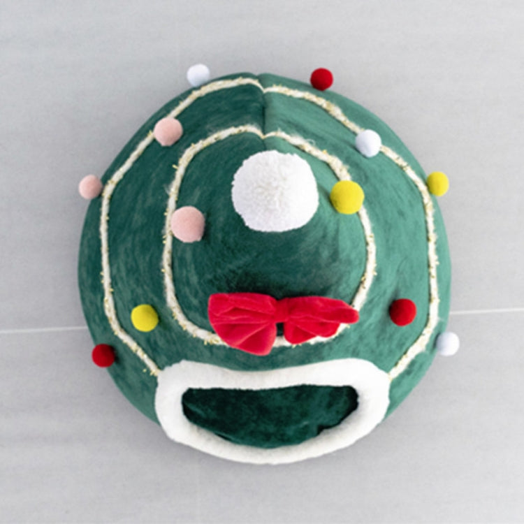 Three-dimensional Sponge Christmas Hat Shaped Pet Bed Nest Warmth Supplies — Large 55x65cm