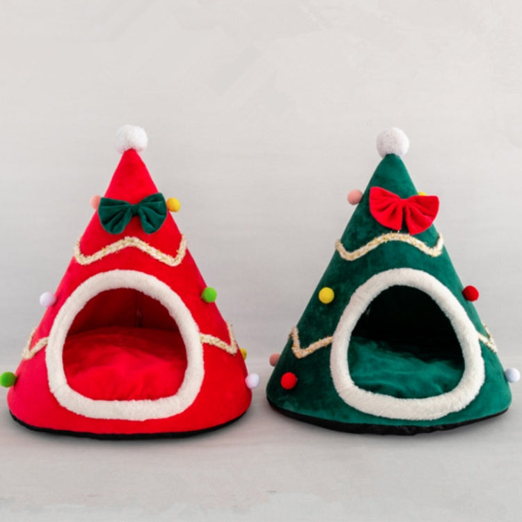 Three-dimensional Sponge Christmas Hat Shaped Pet Bed Nest Warmth Supplies — view 8