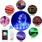 Bluetooth Suit Smart Music Sound Control Light Strip Waterproof 5050 RGB Colorful Atmosphere LED Light Strip With 24-Keys Remote Control