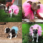 Summer Pet Dress Up Half-length Mesh Skirt — Red