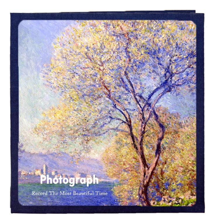 Art Retro DIY Pasted Film Photo Album Family Couple Commemorative Large-Capacity Album — 16 inch Water Lily