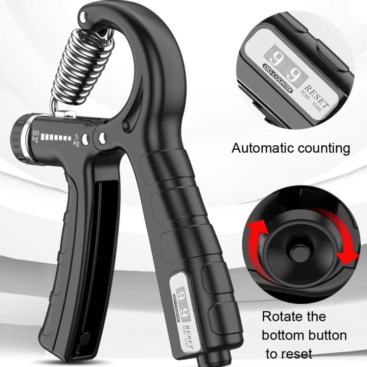 5-60kg Adjustable Mechanical Counting Gripper Finger Strength Training Device