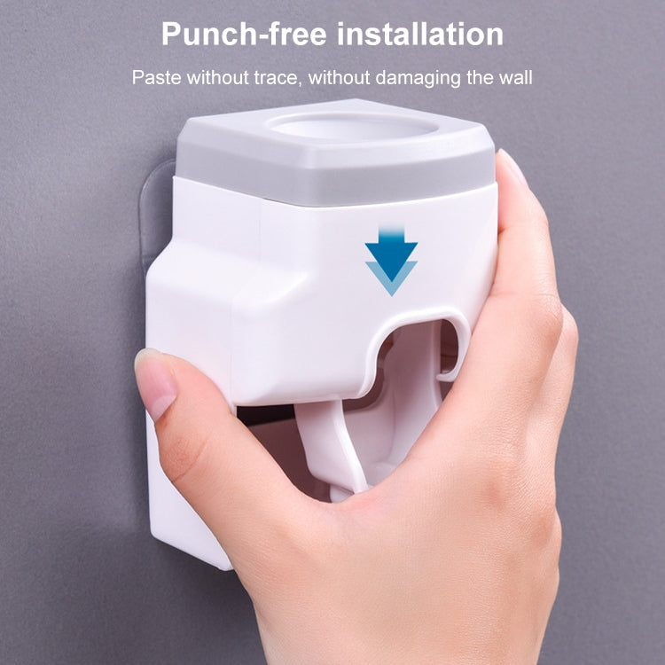 Bathroom Wall-mounted Automatic Toothpaste Squeezing Artifact — Blue