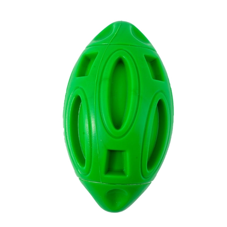 Pet Toy Rugby Rubber Wear-Resistant Bite Ball Toy — Orange
