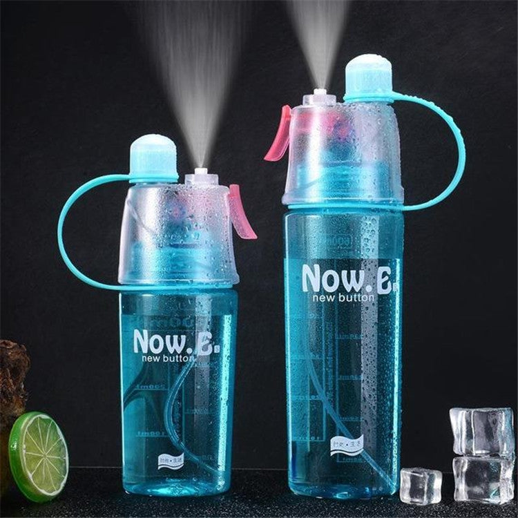 Creative Spray Water Bottle Sports Bottle Portable With Lid Summer Hydration Beauty Plastic Cup