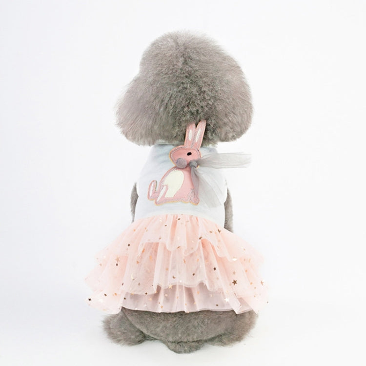 Pet Clothing Cat Dog Spring and Summer Obedient Rabbit Skirt — White
