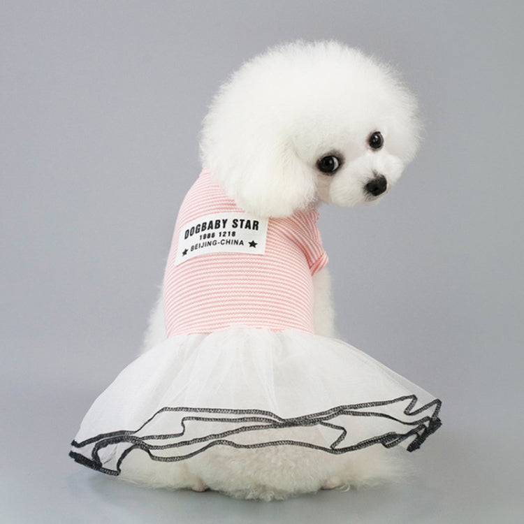 Pet Clothes Dog Summer Breathable Striped Skirt — Black