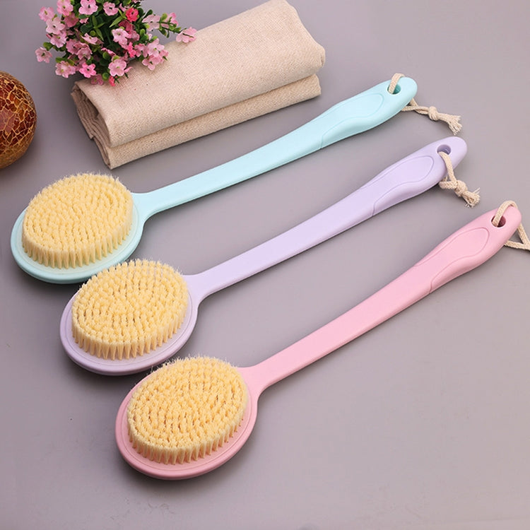 2 PCS Back Massage Bath Brush Nylon Brush Head Long Handle Bath Rubbing Brush — Pink