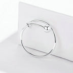 S925 Sterling Silver Ring Platinum Plated Open Ring