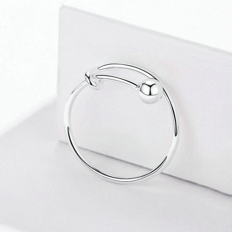S925 Sterling Silver Ring Platinum Plated Open Ring