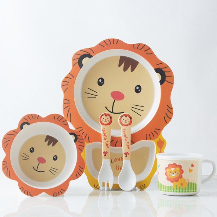 Bamboo Fiber Children Tableware Set Household Cute Cartoon Baby Food Supplement Plate Set — view 8