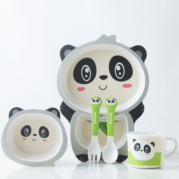 Bamboo Fiber Children Tableware Set Household Cute Cartoon Baby Food Supplement Plate Set — view 10