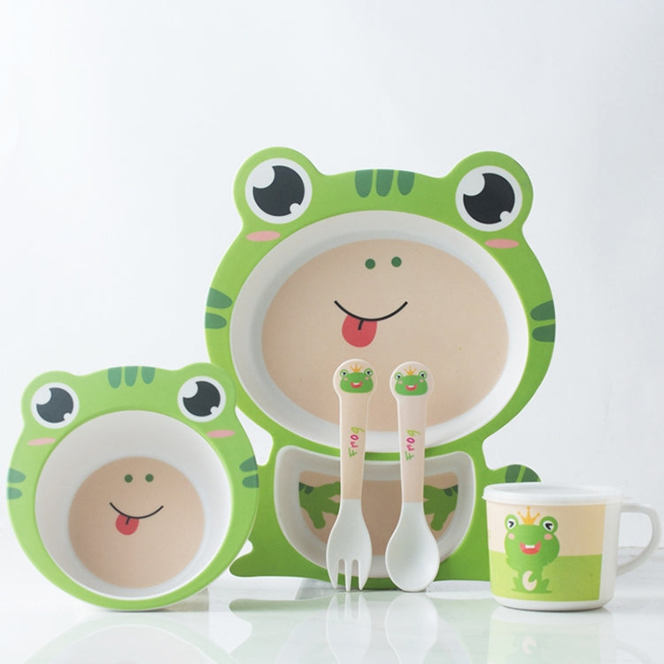 Bamboo Fiber Children Tableware Set Household Cute Cartoon Baby Food Supplement Plate Set — view 11