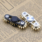 Three Gear Linkage Pure Copper Fidget Spinner Decompression Toy — Three Gear(Silver)