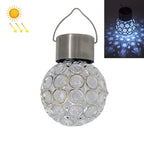 2 PCS Solar Hollow Ball Pendent Lamp Decorative Garden Light
