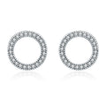 Geometric S925 Sterling Silver Earrings with Gemstone Earrings