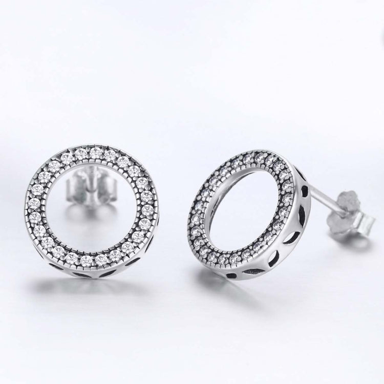 Geometric S925 Sterling Silver Earrings with Gemstone Earrings