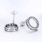 Geometric S925 Sterling Silver Earrings with Gemstone Earrings