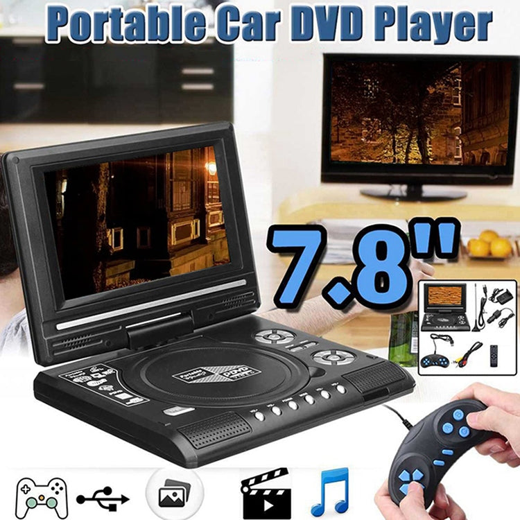 7.8 inch Portable DVD with TV Player, Support SD / MMC Card / Game Function / USB Port