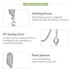 925 Sterling Silver Love Heart Safety Chain Charms Stopper Pendant Women Bracelets DIY Jewelry
